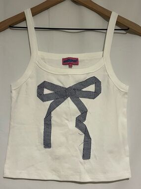 NWOT Edikted Bow Ribbon Tank Top
